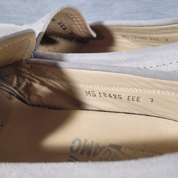 Men's Ferragmo Suede Driving Loafers, Size 7 EEE - Picture 6 of 9